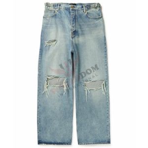 Distressed Ripped Denim Pants