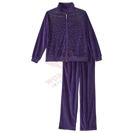 Sweat Suit with Rhinestone
