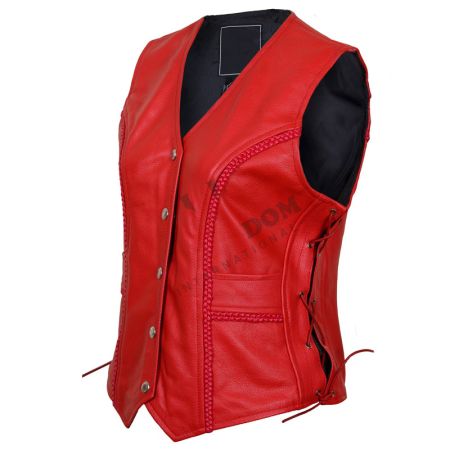 Women Leather Vest