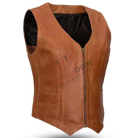 Women Leather Vest