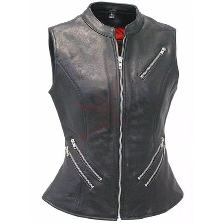 Women Leather Vest
