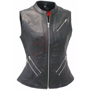 Women Leather Vest
