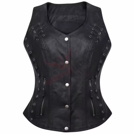 Women Leather Vest