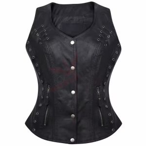 Women Leather Vest
