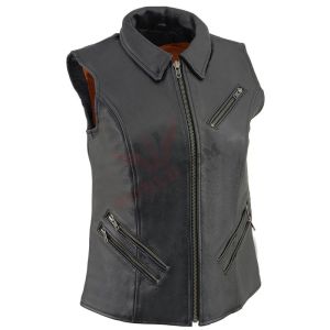 Women Leather Vest