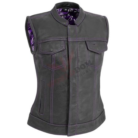 Women Leather Vest