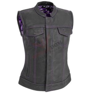 Women Leather Vest