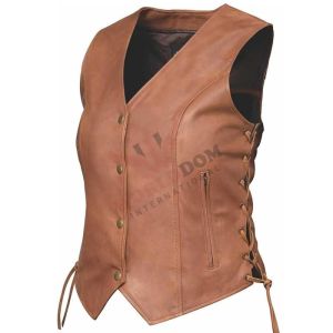Women Leather Vest